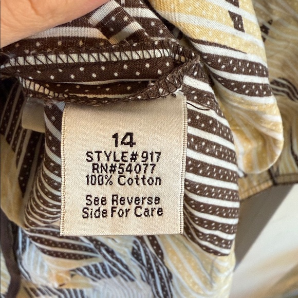 CAbi Green and Brown Patterned Skirt - Picture 4 of 4